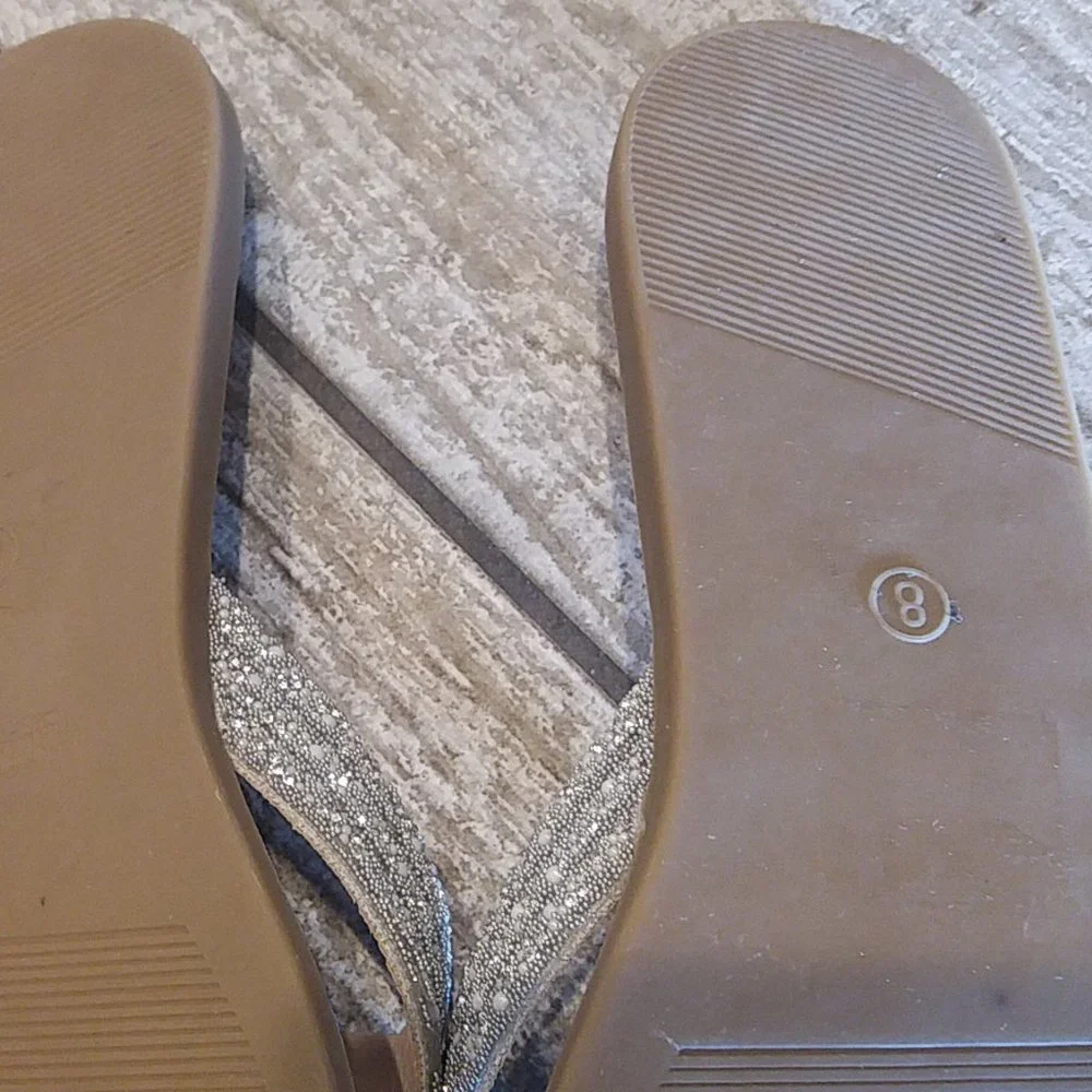 Madden Girl Slides Sandals BLING Size 8 - Picture 3 of 9